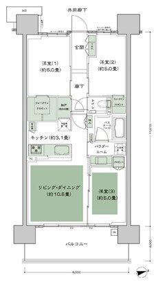 シティテラス尼崎 間取り B1 type