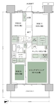 シティテラス尼崎 間取り B3 type