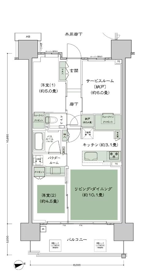 シティテラス尼崎 間取り C4 type