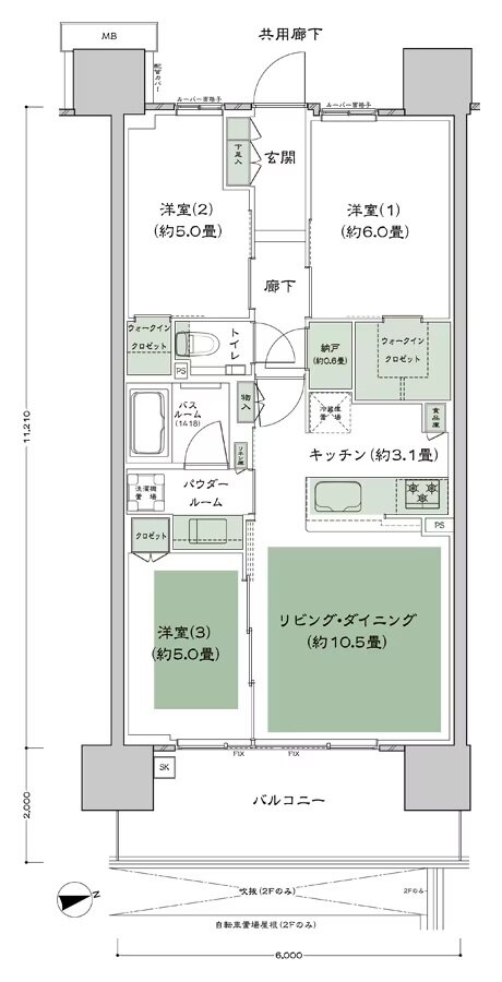 シティテラス尼崎 間取り B5 type