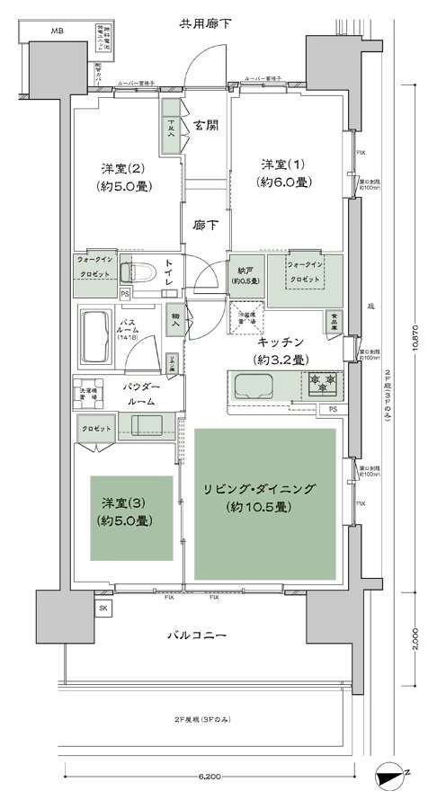シティテラス尼崎 間取り D type
