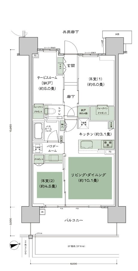 シティテラス尼崎 間取り C6 type
