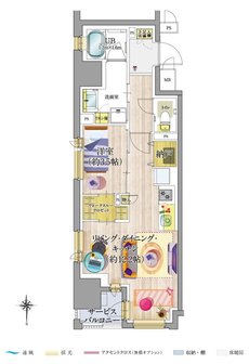 ソルティア京都四条堀川 間取り Bタイプ MENUPLAN