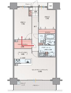 アルファスマート丸亀城西III 間取り C type