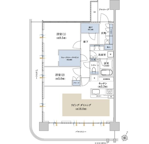 パークホームズ仙台中央 間取り Jタイプ MENU2