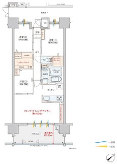 ヴェルディ・ザ・タワー呉 間取り B type menu1（2〜20階）