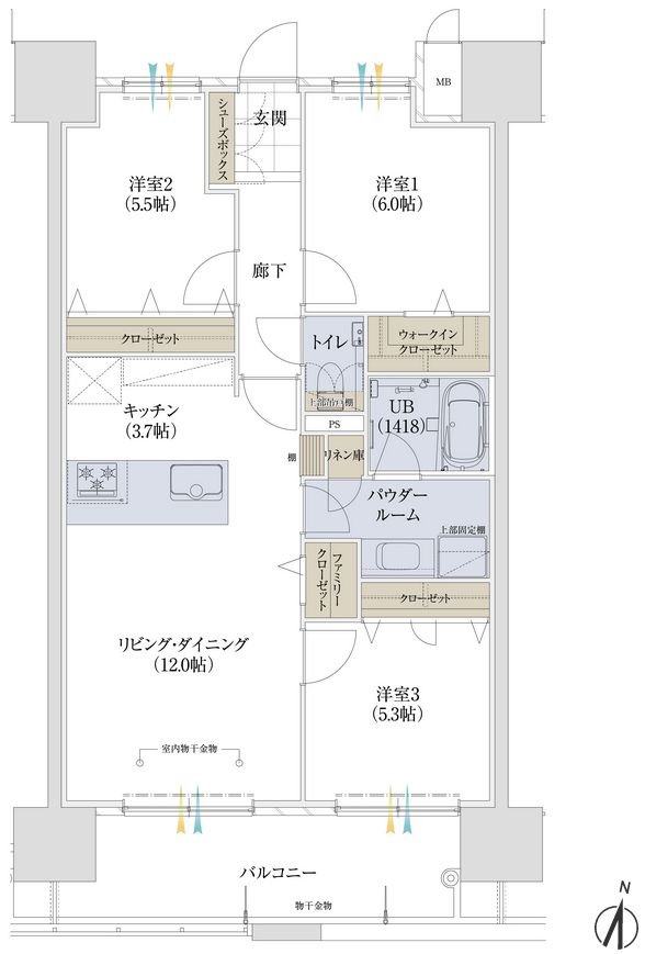 アーバンパレス新飯塚 間取り D type