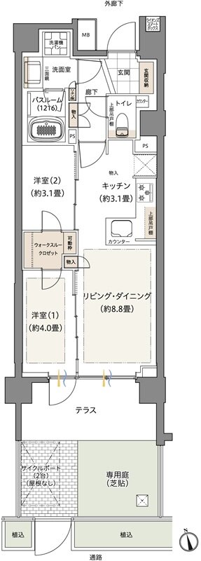 ザ・ライオンズ西川口 間取り H1 type