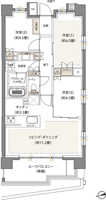 ザ・ライオンズ西川口 間取り C1 type