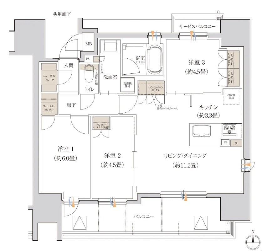 ローレルアイ名古屋大須 間取り C type