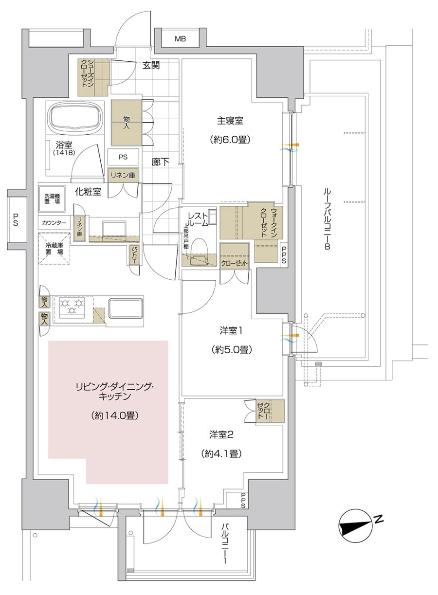 アールブラン湘南辻堂 間取り Hr type
