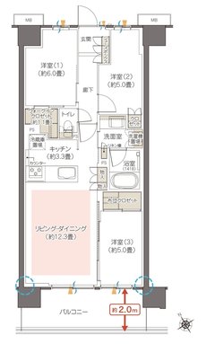 ハイムスイート相模原横山台 間取り B type