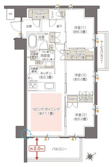 ハイムスイート相模原横山台 間取り T type