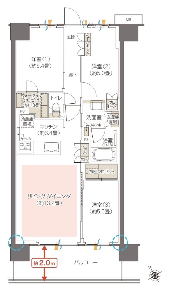 ハイムスイート相模原横山台 間取り D type