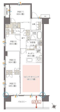 ハイムスイート相模原横山台 間取り A type