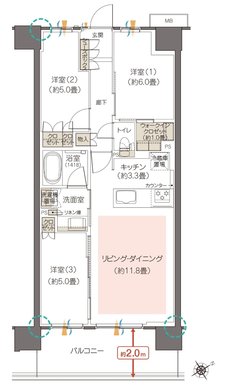 ハイムスイート相模原横山台 間取り M type