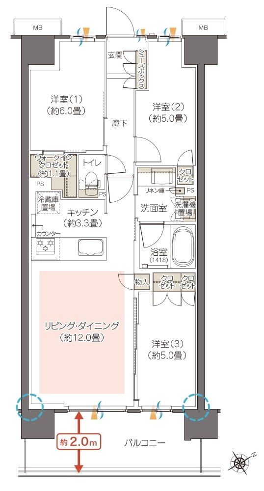 ハイムスイート相模原横山台 間取り R type