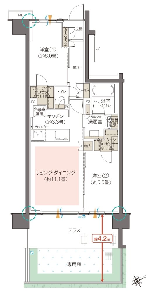 ハイムスイート相模原横山台 間取り Pg type
