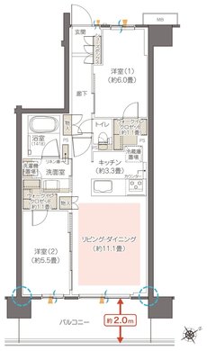 ハイムスイート相模原横山台 間取り Q type