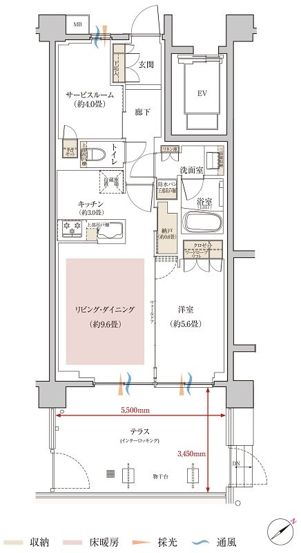 リビオ浦安北栄ブライト 間取り Dtタイプ