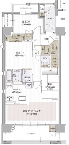 クレアホームズ松山東高前 間取り A type