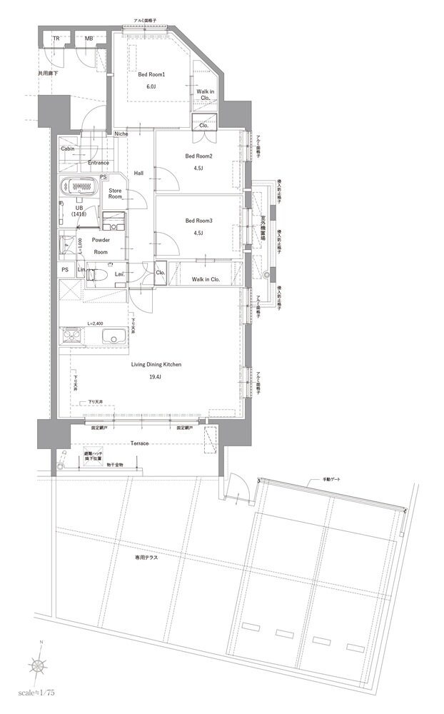 サンパーク柳川駅レジデンス 間取り D1タイプ