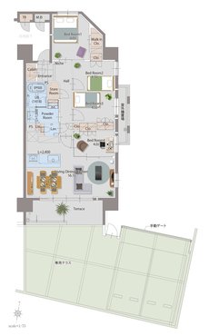 サンパーク柳川駅レジデンス 間取り D1タイプ