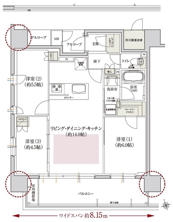 レ・ジェイド美章園駅前 間取り A type