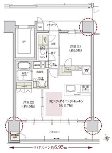 レ・ジェイド美章園駅前 間取り C type