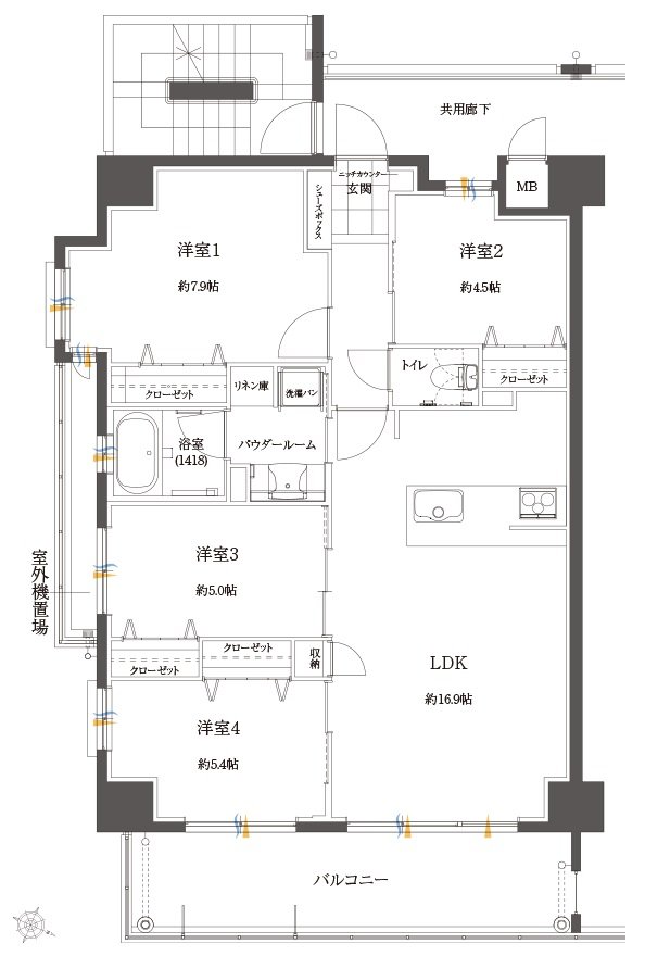 エムディア城西アリーナ レジデンス 間取り A type