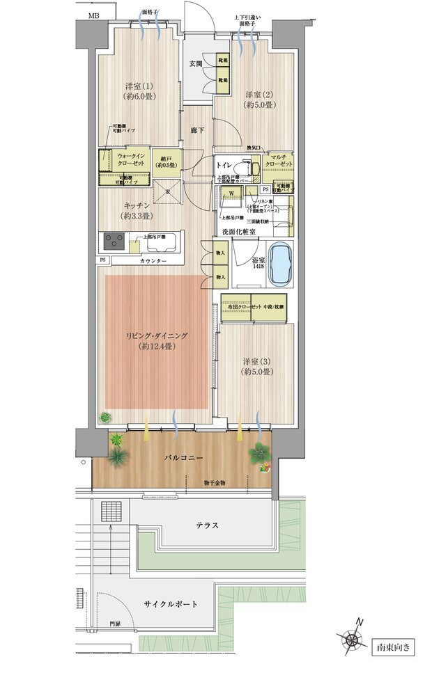 オハナ 蘇我ガーデニア 間取り A10g type