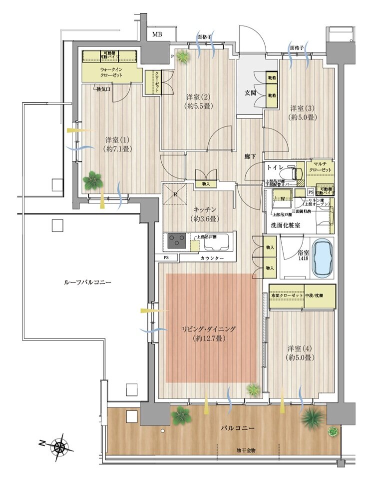 オハナ 蘇我ガーデニア 間取り C3r type