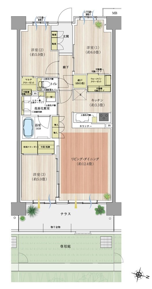 オハナ 蘇我ガーデニア 間取り D4g type