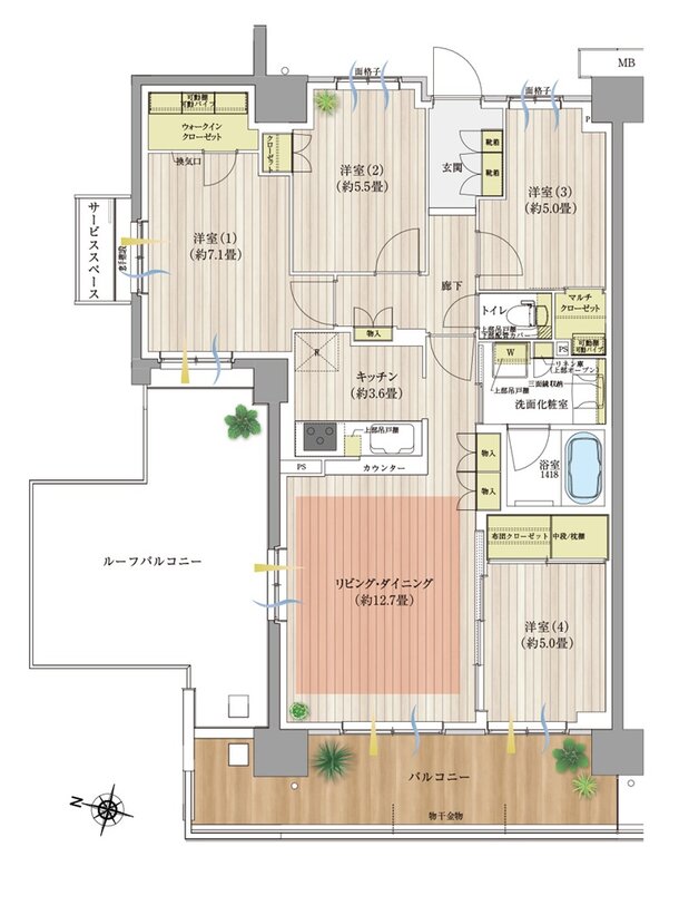 オハナ 蘇我ガーデニア 間取り C2r type