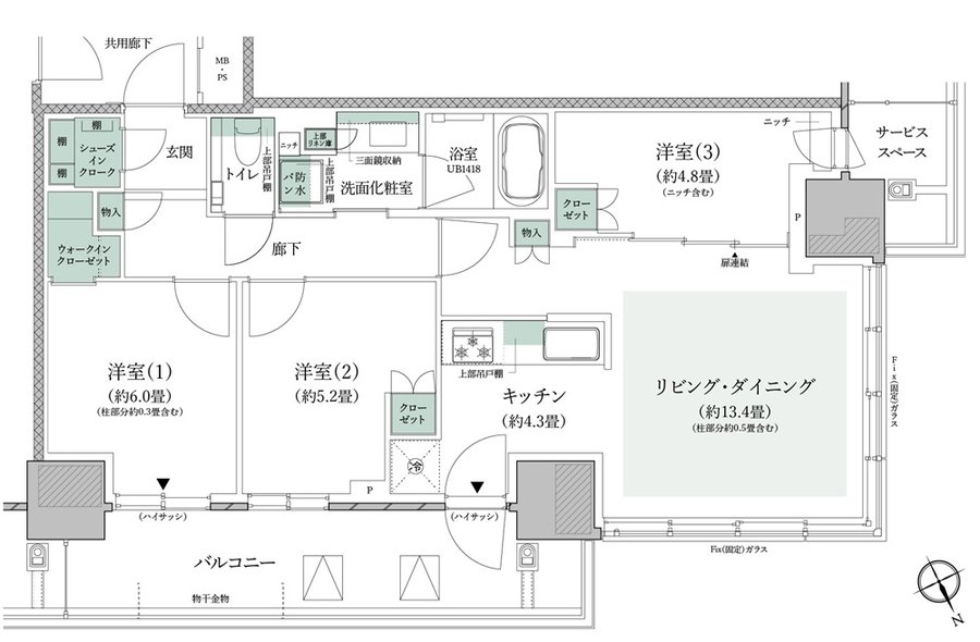 プラウドタワー小岩フロント 間取り K2 type