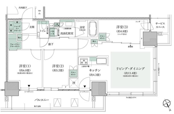 プラウドタワー小岩フロント 間取り K2 type