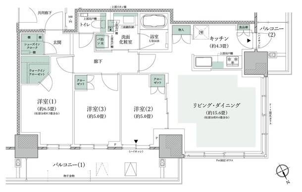 プラウドタワー小岩フロント 間取り K1 type