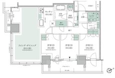 プラウドタワー小岩フロント 間取り F1 type