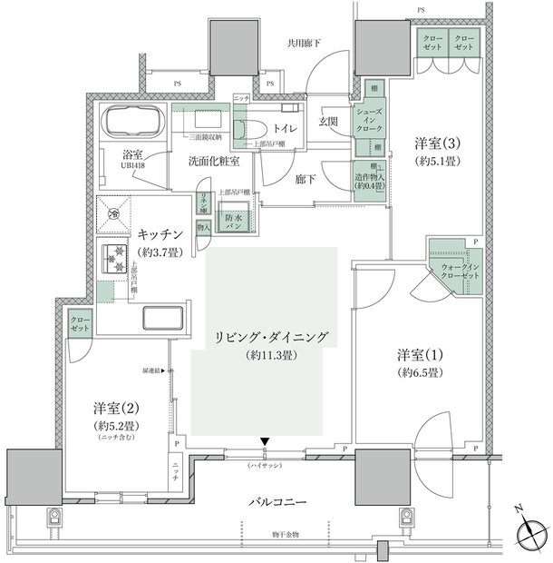 プラウドタワー小岩フロント 間取り B1 type