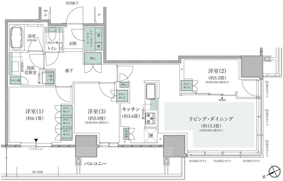 プラウドタワー小岩フロント 間取り A2 type