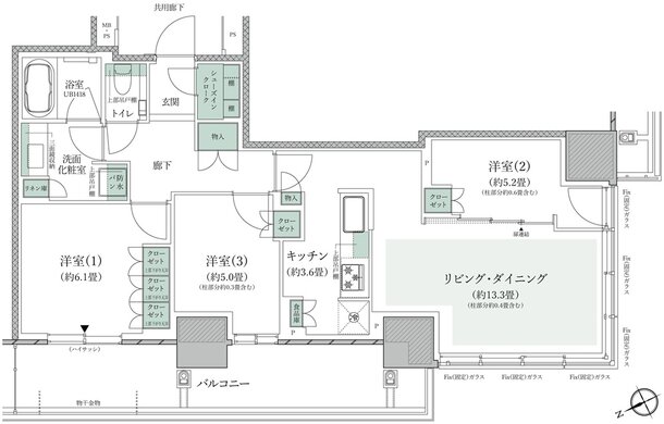 プラウドタワー小岩フロント 間取り A2 type