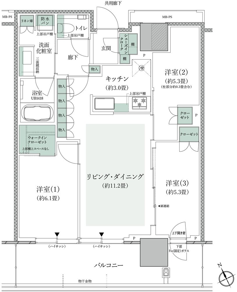 プラウドタワー小岩フロント 間取り D3 type