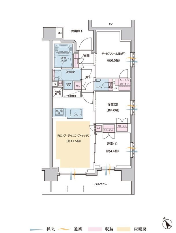 プレシス上福岡 間取り Bタイプ