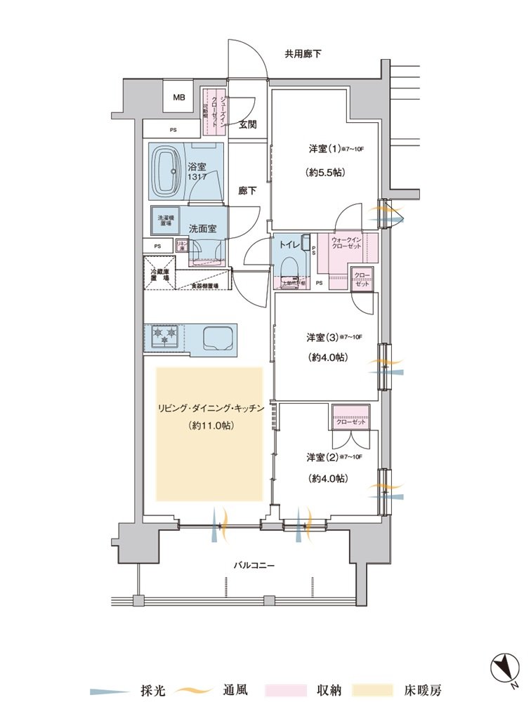 プレシス上福岡 間取り Cタイプ