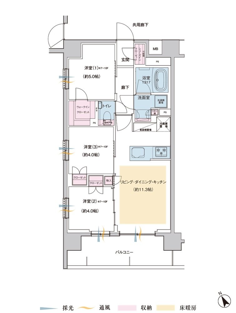 プレシス上福岡 間取り Aタイプ