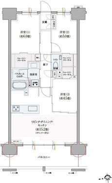 クリオ レジダンス八王子セントラルマークス 間取り Eタイプ