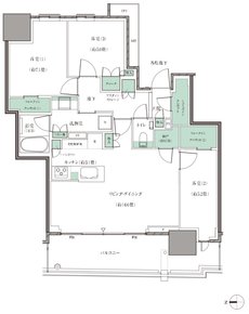 幕張ベイパーク　ライズゲートタワー 間取り W81/W81tタイプ