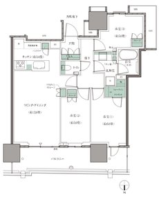 幕張ベイパーク　ライズゲートタワー 間取り N71Bタイプ