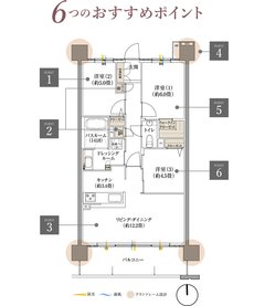 サーパス清水町グランビュー 間取り Bタイプ