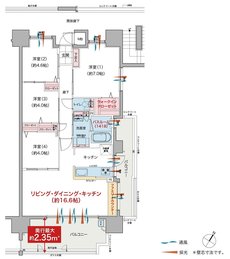 ヴェルディ沖野上［パークテラス］II 間取り G type menu1（2～15階）